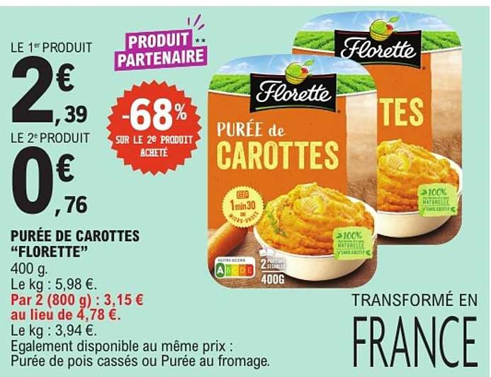 PURÉE DE CAROTTES “FLORETTE”