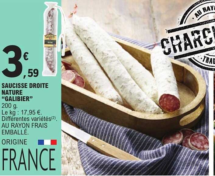 SAUCISSE DROITE NATURE “GALIBIER”