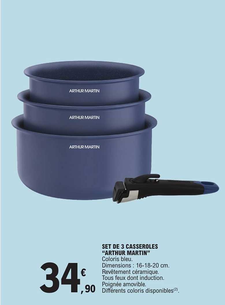 SET DE 3 CASSEROLES “ARTHUR MARTIN”