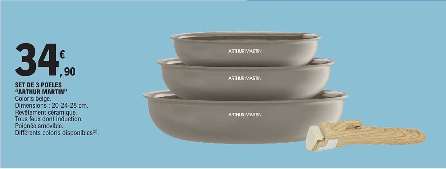 SET DE 3 POELES “ARTHUR MARTIN”