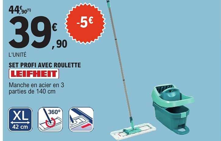 SET PROFI AVEC ROULLETTE LEIFHEIT