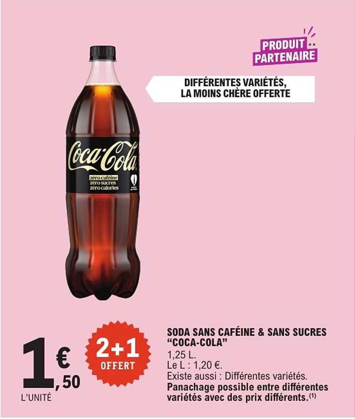 SODA SANS CAFÉINE & SANS SUCRES “COCA-COLA”