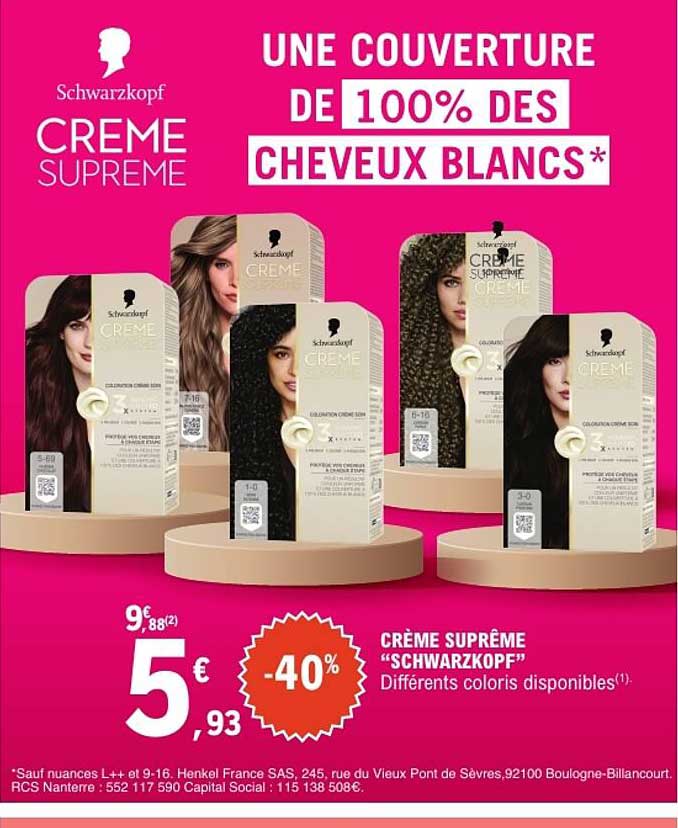 UNE COUVERTURE DE 100% DES CHEVEUX BLANCS*