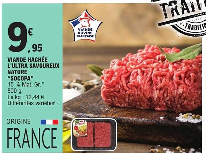 VIANDE HACHÉE L’ULTRA SAVOUREUX NATURE “SOCOPA”