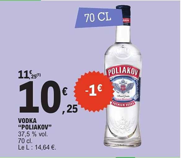 VODKA “POLIAKOV” 37,5 % vol. 70 cl.