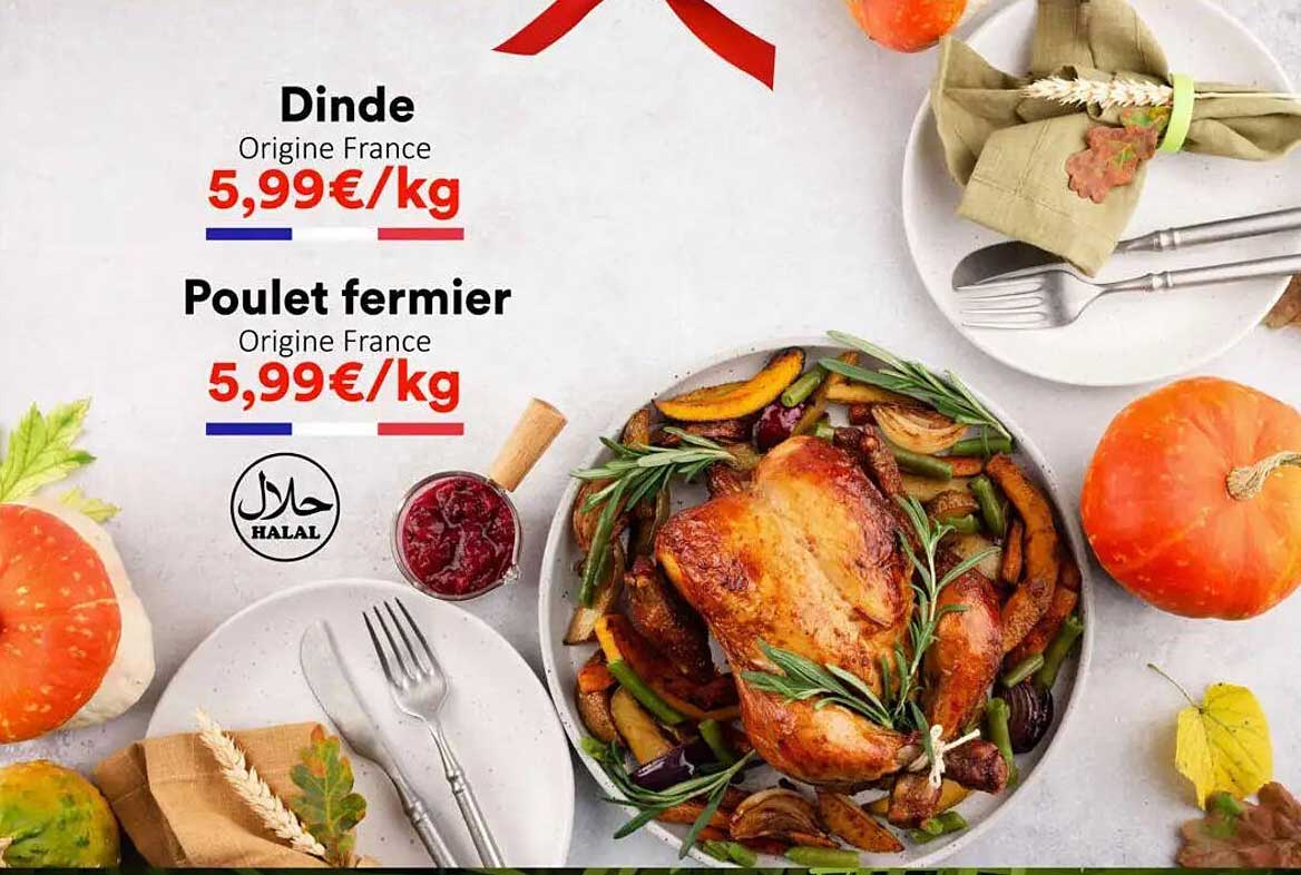 Dinde
Poulet fermier