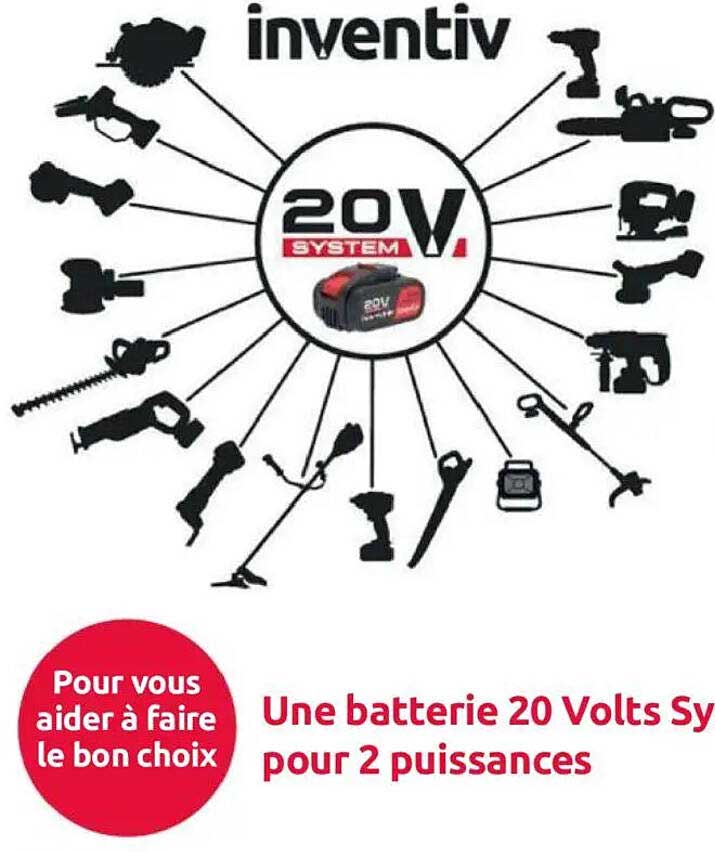Une batterie 20 Volts Sy pour 2 puissances