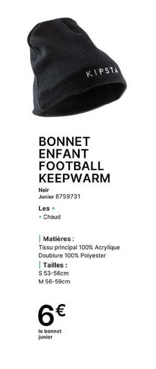 BONNET ENFANT FOOTBALL KEEPWARM