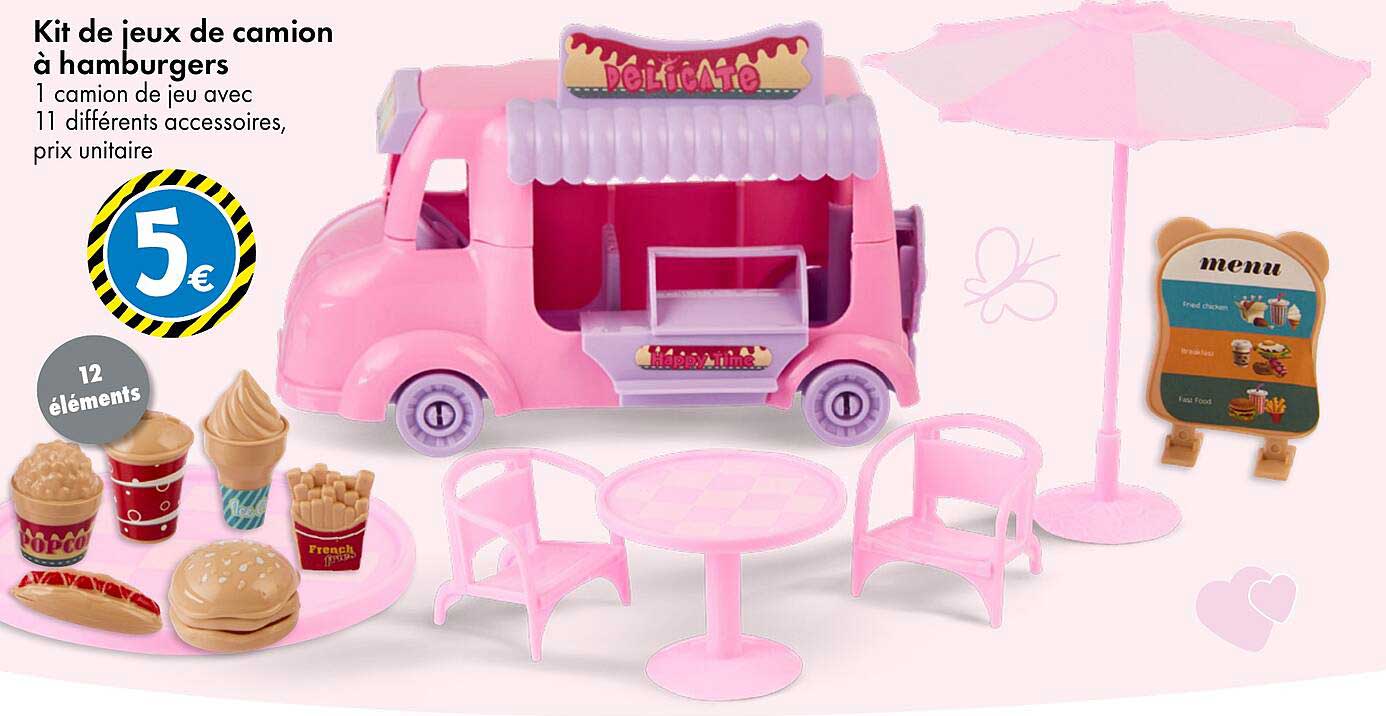 Kit de jeux de camion à hamburgers