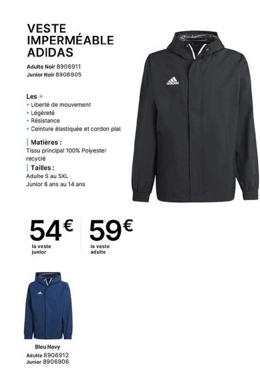 VESTE IMPERMÉABLE ADIDAS