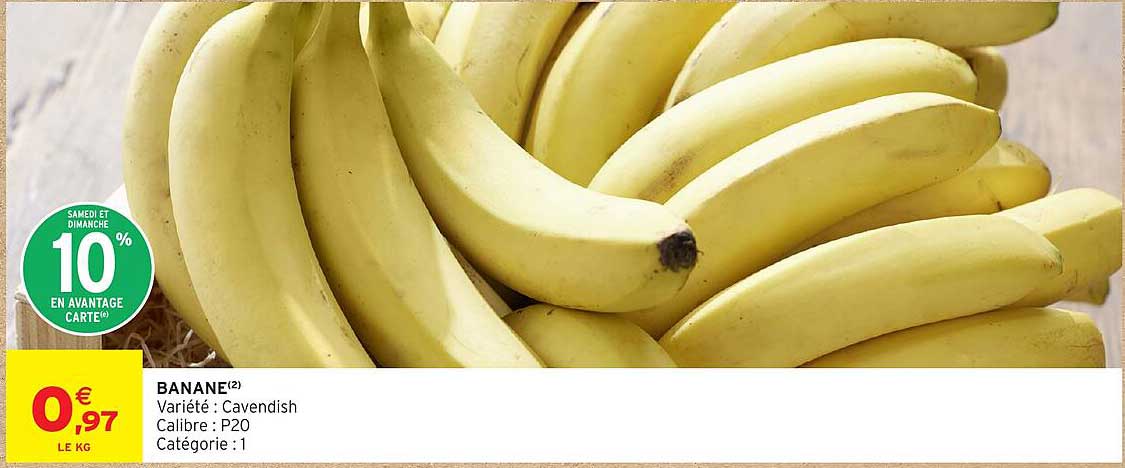 Promo Banane(2) chez Intermarché - 123Catalogue.fr