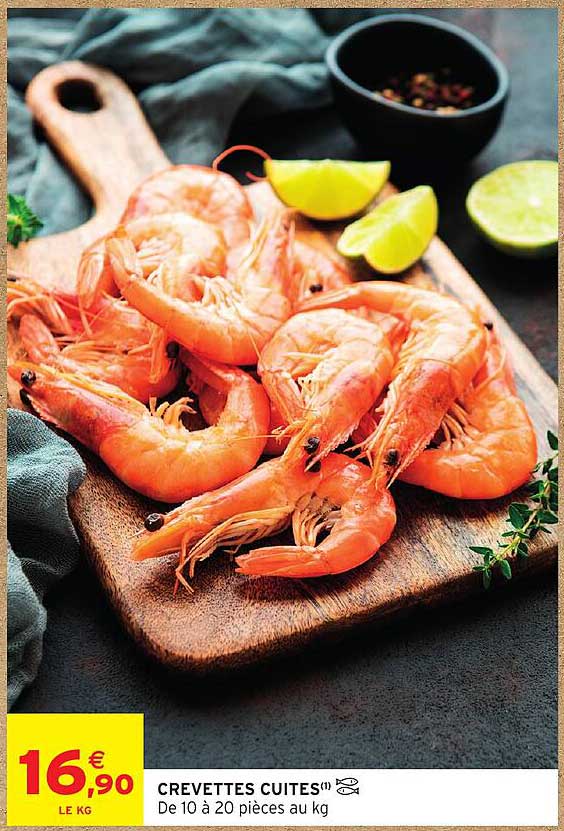 Promo Crevettes Cuites(1) chez Intermarché - 123Catalogue.fr