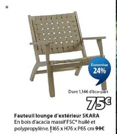 Fauteuil lounge d'extérieur SKARA