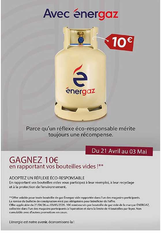 Promo Gagnez 10€ En Rapportant Vos Bouteilles Vides !** chez ...