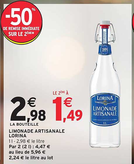 Promo Limonade Artisanale Lorina chez Intermarché Hyper - 123Catalogue.fr