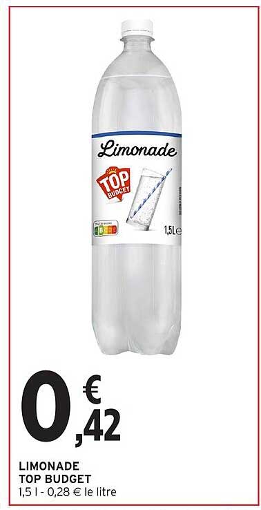 Promo Limonade Top Budget chez Intermarché - 123Catalogue.fr