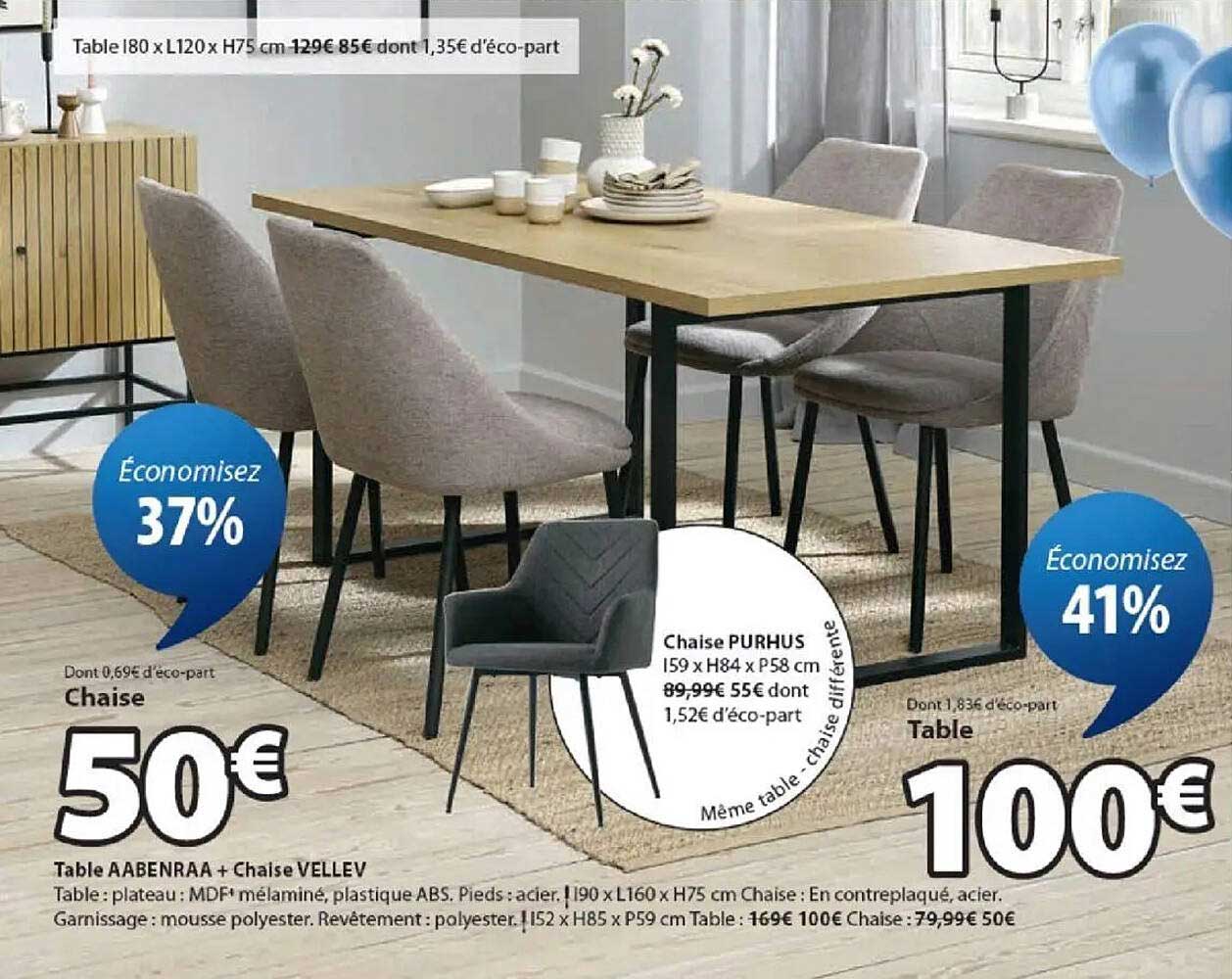Table AABENRAA + Chaise VELLEV