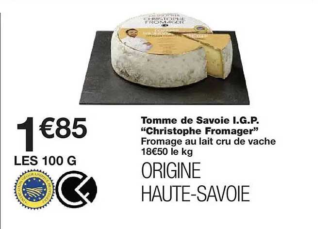 Prix Tomme De Savoie