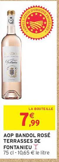 AOP BANDOL ROSÉ TERRASSES DE FONTANIEU