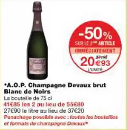A.O.P. Champagne Devaux brut Blanc de Noirs