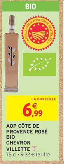 AOP CÔTE DE PROVENCE ROSÉ BIO CHEVRON VILLETTE