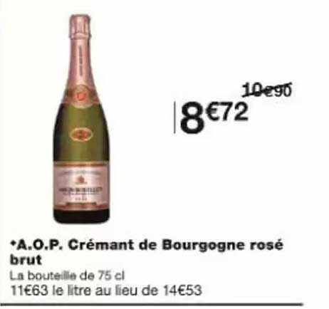 *A.O.P. Crémant de Bourgogne rosé brut