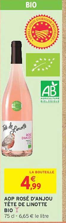 AOP ROSÉ D'ANJOU TÊTE DE LINOTTE BIO