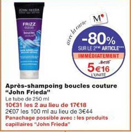 Après-shampoing boucles couture “John Frieda”