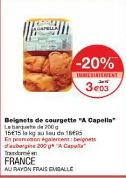 Beignets de courgette "A Capella"