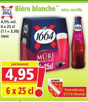 Bière blanche 1664 Mûre, Myrtille