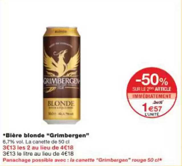 Bière blonde “Grimbergen”