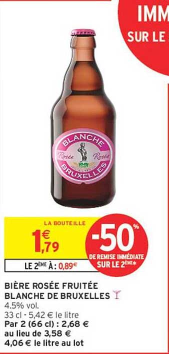 BIÈRE ROSÉE FRUITÉE BLANCHE DE BRUXELLES