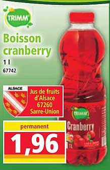 Boisson cranberry