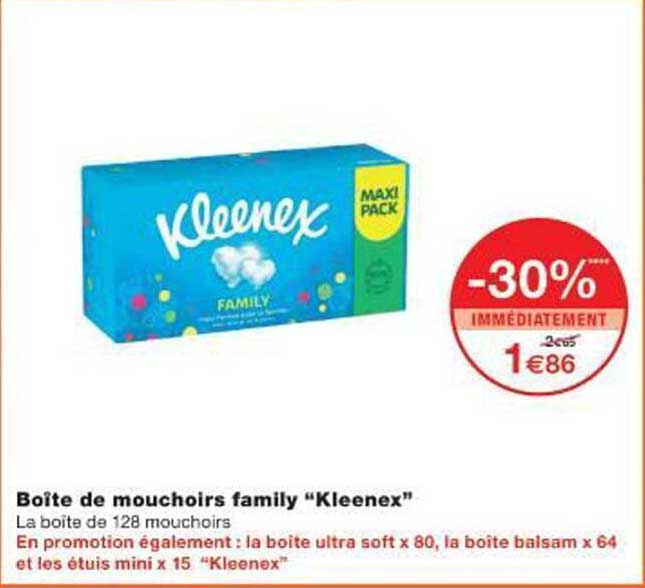 Boîte de mouchoirs family "Kleenex"