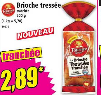 Brioche tressée tranchée