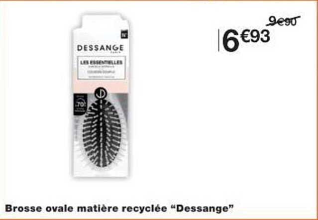 Brosse ovale matière recyclée "Dessange"