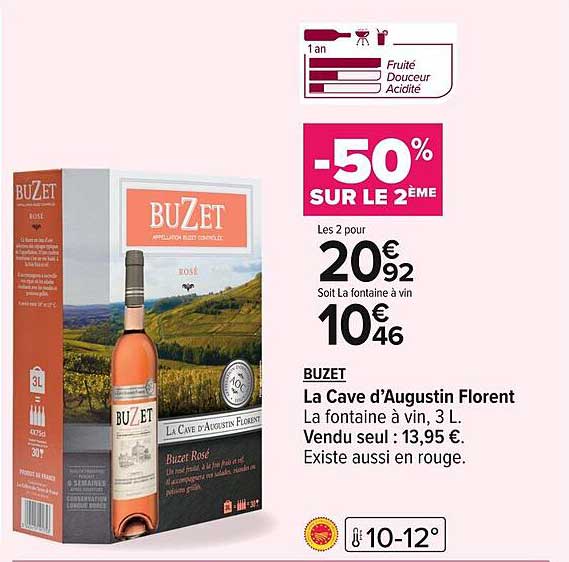 BUZET La Cave d’Augustin Florent La fontaine à vin, 3 L.