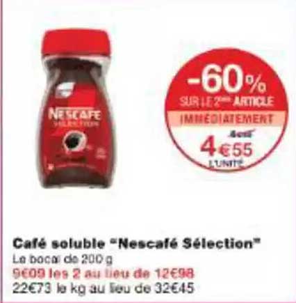 Café soluble “Nescafé Sélection”
