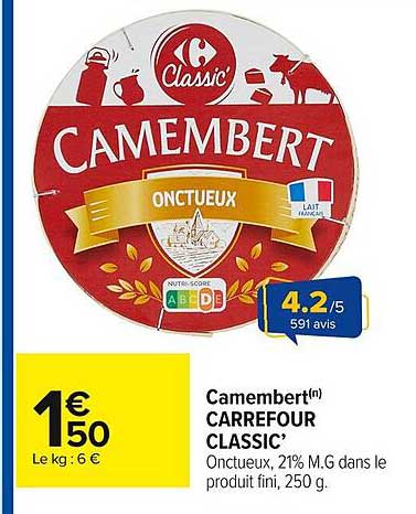 Camembert(n) CARREFOUR CLASSIC’