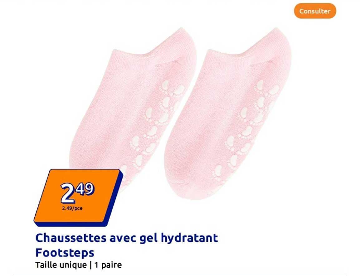 Chaussettes avec gel hydratant Footsteps