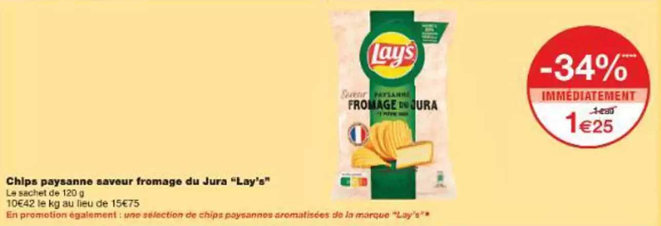 Chips paysanne saveur fromage du Jura "Lay's"