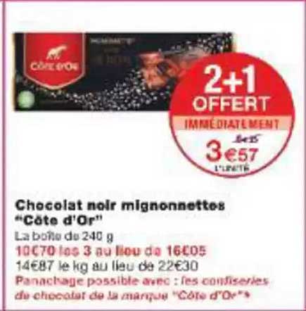 Chocolat noir mignonnette "Côte d'Or"