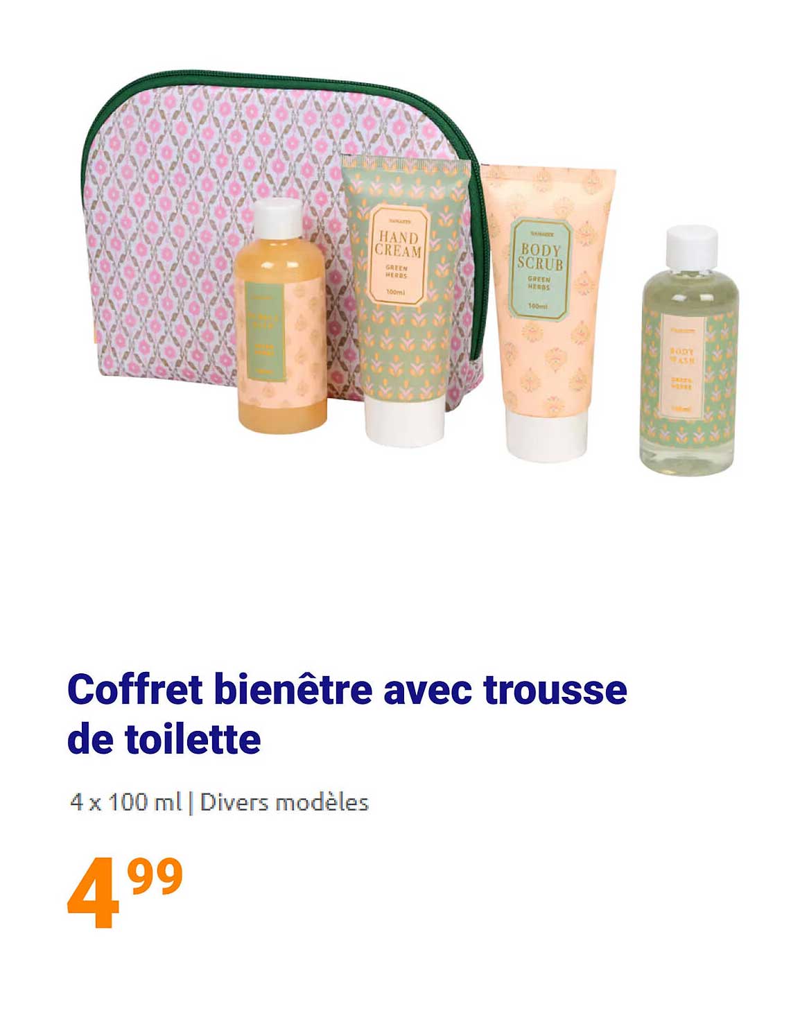 Coffret bien-être avec trousse de toilette