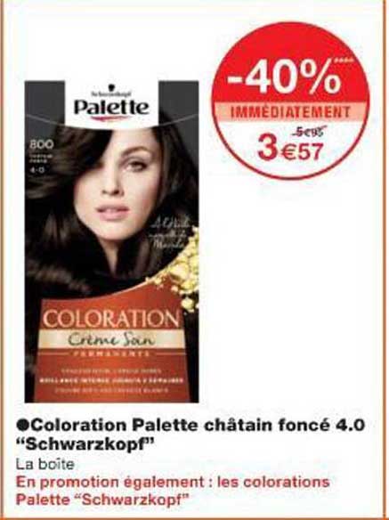 Coloration Palette châtain foncé 4.0 "Schwarzkopf"