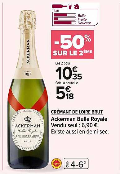 Crémant de Loire Brut Ackerman Bulle Royale