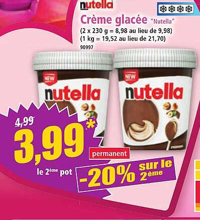 Crème glacée "Nutella"