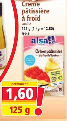 Crème pâtissière à froid