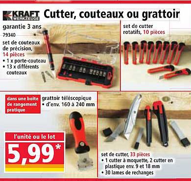Cutter, couteaux ou grattoir