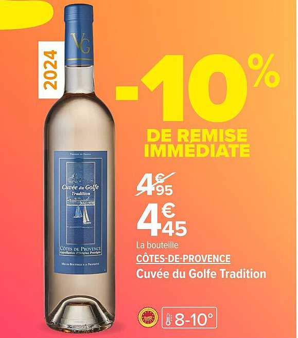 Cuvée du Golfe Tradition -10% de remise immédiate