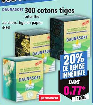 DAUNASOFT 300 cotons tiges